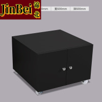 锦北打印机矮柜办公室铁皮文件储物活动柜资料收纳柜子-0.6mm黑450高加厚