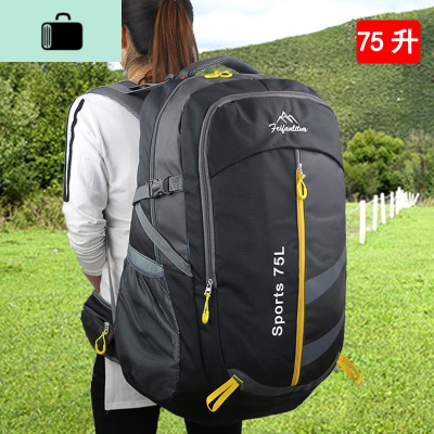 旅行背包男双肩包75升大容量旅游户外登山包女55升徒步运动行李包NEW LAKE