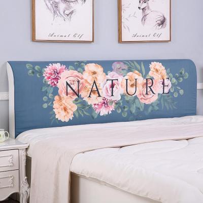 家柏饰(CORATED)欧式全包床头罩套床头套罩弹力布软包床靠背罩防尘保护套1.51.8米 灰底大花 2.2米