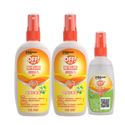 雷达(Raid)欧护驱蚊液驱蚊喷雾芦荟金银花香型驱虫驱蚊水户外防蚊虫孕妇婴幼儿可用100ml*2+59ml