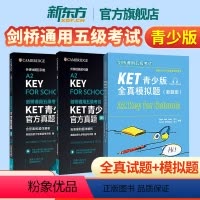 (扫码获取音频)剑桥KET官方真题青少版+模拟题青少版 小学通用 [正版]直发!剑桥通用五级考试KET青少版真题1+2新