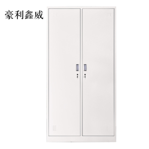 豪利鑫威加厚二门钢制更衣柜员工柜铁皮职工储物柜带锁存包柜鞋柜