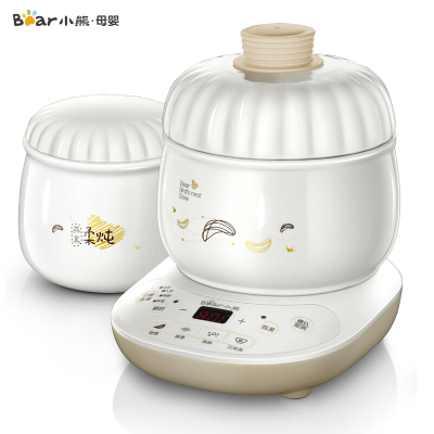 小熊（Bear）燕窝炖盅孕妇婴童电炖锅多功能BB煲宝宝辅食锅陶瓷内胆0.6LDDZ-B06R2