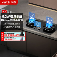 华帝(vatti)家用燃气灶台嵌两用灶具5.0KW大火力三环精控均火高热效率[180min智能定时]i10309D液化气