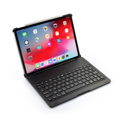 优禄苹果iPadPro11英寸蓝牙键盘保护套保护壳平板电脑外接键盘智能休眠七色背光可调节铝合金键盘盖上自动休眠