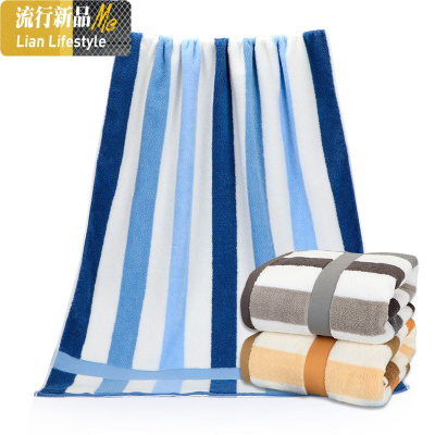 大浴巾棉吸水速干成人男女情侣儿童家用柔软棉大号洗澡不毛 三维工匠