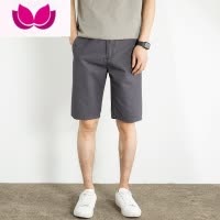 七斓白色休闲短裤男夏季外穿宽松男款5分韩版潮流运动五分裤男士