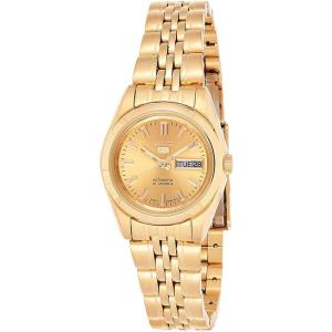 SEIKO女表金盘金钢带自动机械腕表简约经典防水表盘 initial