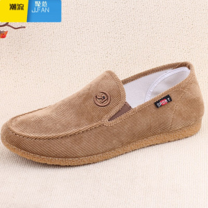 聚范老北京布鞋男鞋开车专用包子鞋软底防滑一脚蹬懒人男士工作休闲鞋