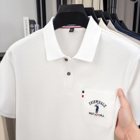 春夏新款男士纯色翻领短袖Polo衫商务休闲简约轻薄舒适新疆棉