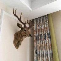 维诺亚鹿头墙壁挂件壁饰简欧式个性创意玄关客厅酒吧北景立体装饰品