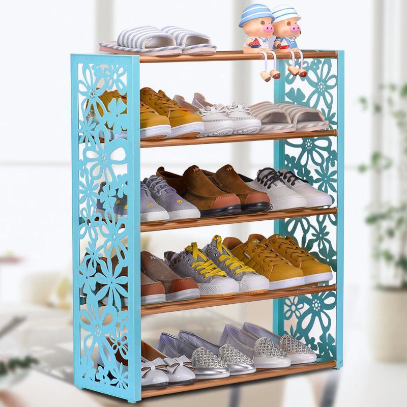 简易多层鞋架子防尘收纳客厅宿舍组装现代简约塑料鞋柜宿舍鞋子靴子整理架储物架置物架家装家具简约架类鞋架