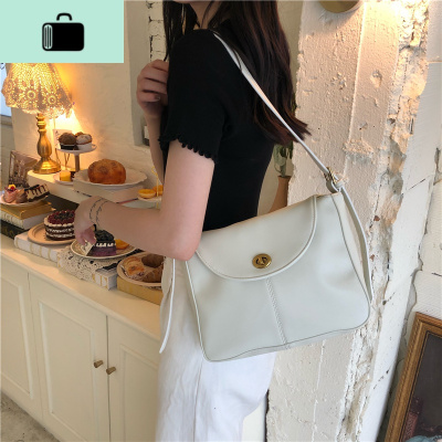 包包女2020新款韩国ins春夏百搭复古单肩斜跨包软皮大容量中古包NEW LAKE女斜挎包