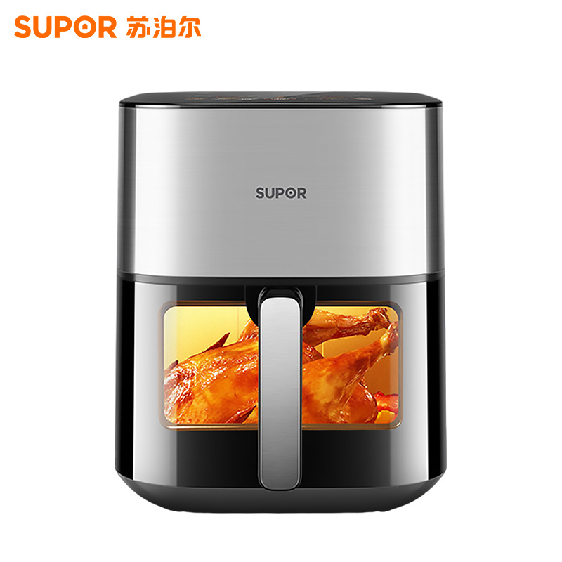 苏泊尔(SUPOR)空气炸锅免翻面6.3L家用多功能全自动炸烤一体机远红外可视电炸锅蒸汽嫩炸KD63Y891