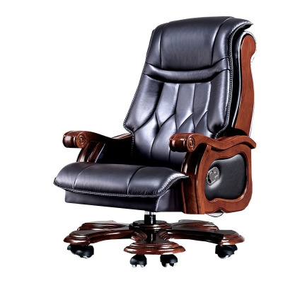 锦北 老板椅商务大班椅可躺按摩电脑椅升降转椅10轮办公椅牛皮