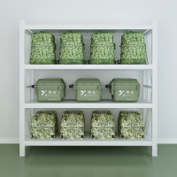 臻远中型仓储货架置物架仓库铁架子地下室货架~白色四层主架120*60*200