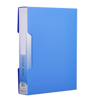 齐心 NF80AK-1 办公必备 大容量资料册 A4 80袋 配外壳 蓝 单个装