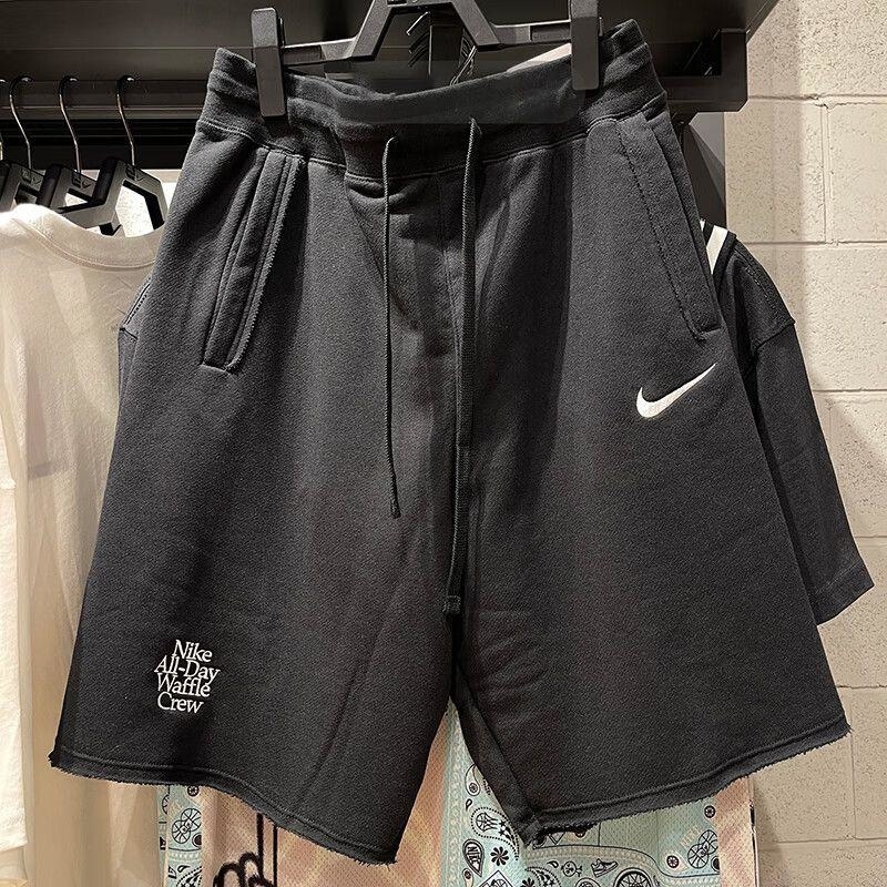 NIKE/耐克运动裤男裤新款休闲裤针织透气五分裤短裤 HQ1203-010 C