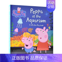 小猪佩奇在水族馆 [正版]Peppa Pig Peppa's Busy Day 小猪佩奇忙碌的一天 认识时间纸板书 时钟