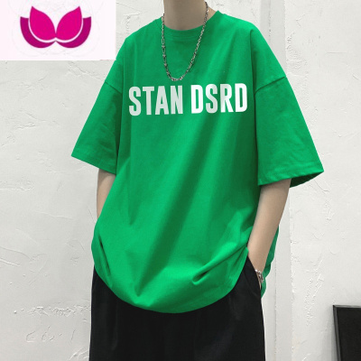 七斓短袖男2023夏季oversize美式高街衣服复古痞帅t恤