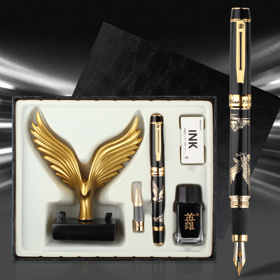 英雄(HERO)钢笔8102老鹰礼盒装商务办公送礼男士领导老师练字签字笔