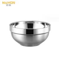 迈援 碗 不锈钢SUS304铂金碗12cm*5个 组
