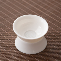 佳德美羊脂玉全瓷过滤茶漏网滤茶器茶隔功夫茶具配件A型