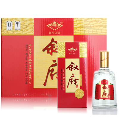 6瓶装42度川派叙府酒鸿福满堂浓香型白酒500mL*6盒纯粮酒