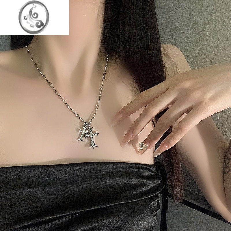 JiMi双项链女装饰轻奢小众设计高级感配饰辣妹锁骨链卫衣毛衣链