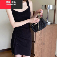 YIBUSHENG大码女装季辣妹性感针织打底吊带裙胖mm修身背心连衣裙设计感潮