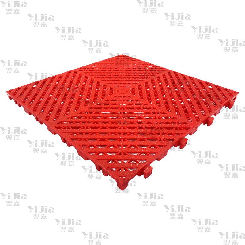 翌嘉 YJ3121305地格栅塑料拼接地板垫网格垫板 红色