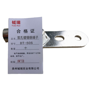 钺瑞双孔镀锡铜端子DT-50S/个