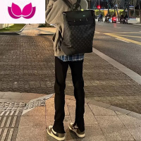 七斓高个子男生裤子美式vibe高街潮牌牛仔裤ins复古开叉微喇裤