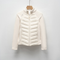 羽绒服新国标90绒轻薄立领女瑜伽拼接纯色修身百搭运动风