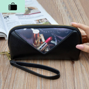 2020新款女士长款拉链拼色饺子贝壳包大容量手提可放手机妈妈钱包NEW LAKE