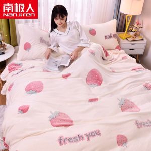 雪花绒毛毯加绒盖毯两用保暖绒床单毛巾被单双人午睡小毯子