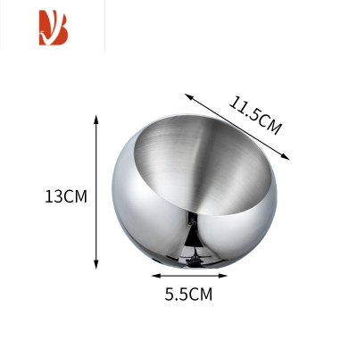 三维工匠创意不锈钢桌面垃圾桶办公茶几台面果皮收纳桶烟盅酒吧KTV烟灰缸