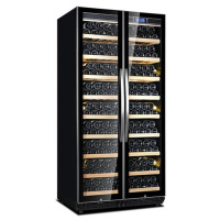 尊堡BJ-735 双开门红酒柜恒温酒柜定制酒柜商用双门一体柜压缩机大容量 340支装 黑色满配款