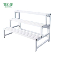 喜力健 铁艺阶梯花架 白色三层-长120*高45CM 个