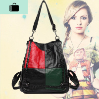 双肩包女韩版2019新款时尚百搭大容量软皮小背包多用双用两用背包NEW LAKE