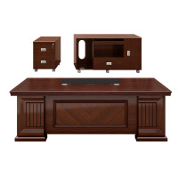芙首泰班台老板桌含双副柜220*100*76cm套
