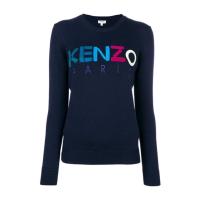 高田贤三(Kenzo)女运动针织套衫圆领长袖舒适百搭配色时尚休闲套