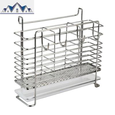 304不锈钢筷子筒筷子笼餐具笼/架带接水盘带挂钩碗架配件 三维工匠收纳层架