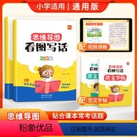 [1+2年级]看图说话[赠范文字帖] [正版]2024易蓓思维导图看图写话一二年级小学生看图说话专项训练每日一练12年级