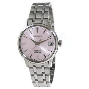 SEIKO女表自动机械玫瑰金盘银色表带轻奢腕表防水33.8mm Initial