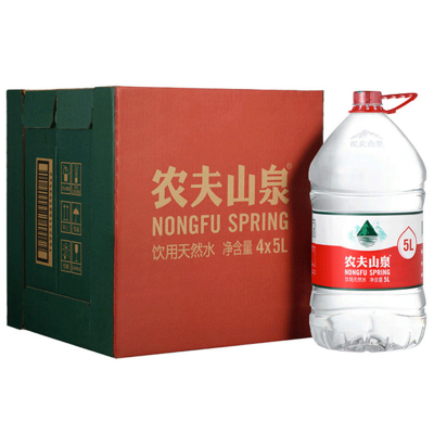 31.9元包邮  农夫山泉饮用天然水5L*4瓶整箱