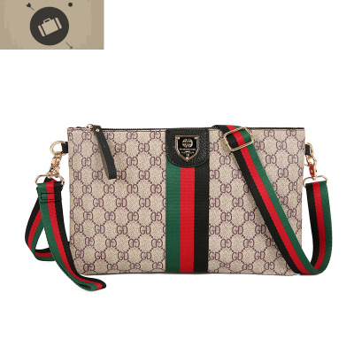 手包女简约印花小包包女2019新款潮韩版大容量信封单肩包斜跨包女艾狄伊娃女手包