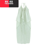 YIBUSHENG性感露背挂脖无袖连衣裙女装季海边沙滩长裙仙女裙气质宽松裙子
