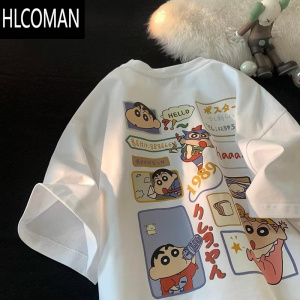 HLCOMAN短袖t恤男款夏季卡通印花体恤男装衣服男士宽松半袖