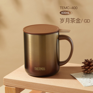 膳魔师把手杯马克杯茶水分离不锈钢带茶漏高颜值男女办公泡茶保温杯